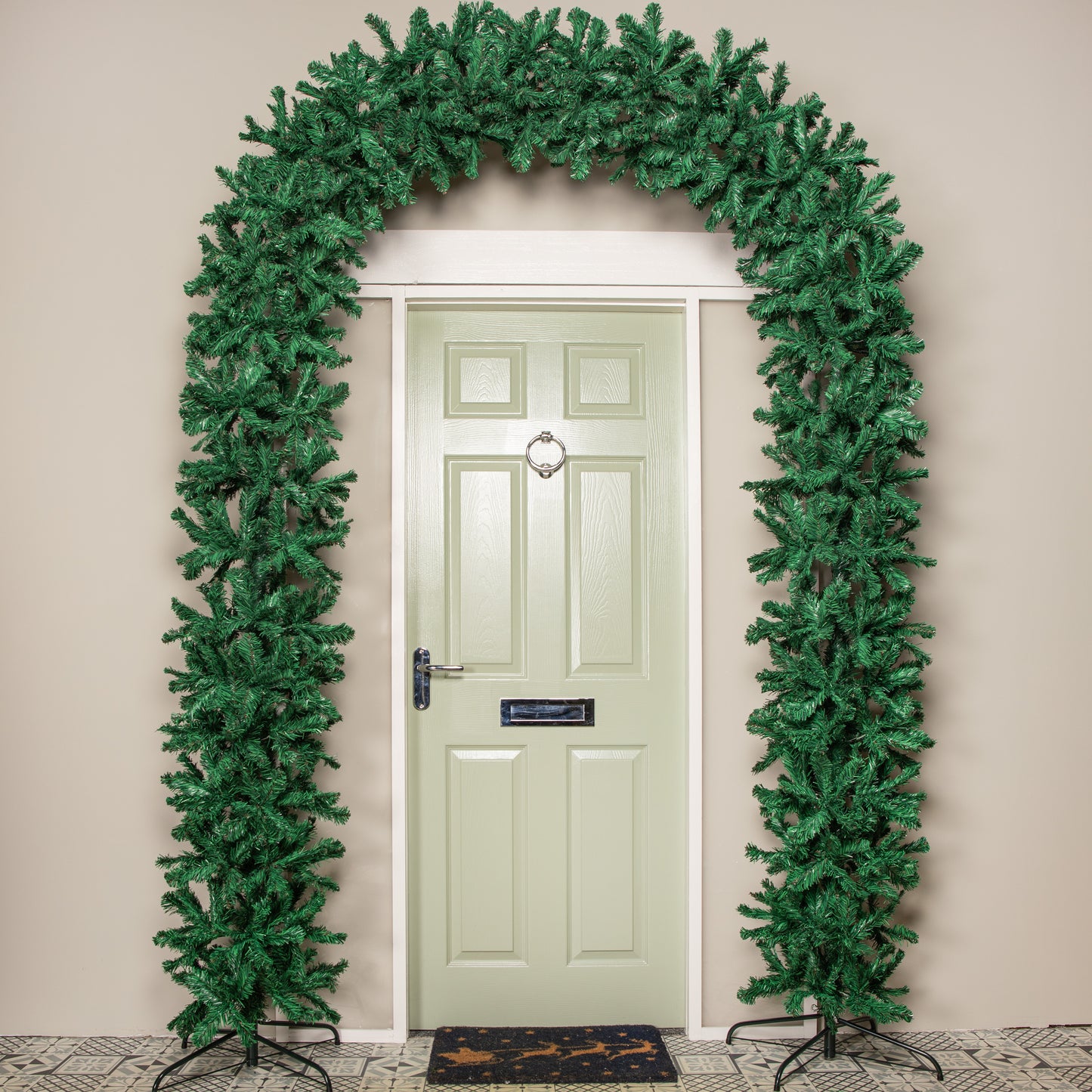 8ft (2.50m) Double Door Artificial Christmas Tree Arch in Green with 1296 Tips