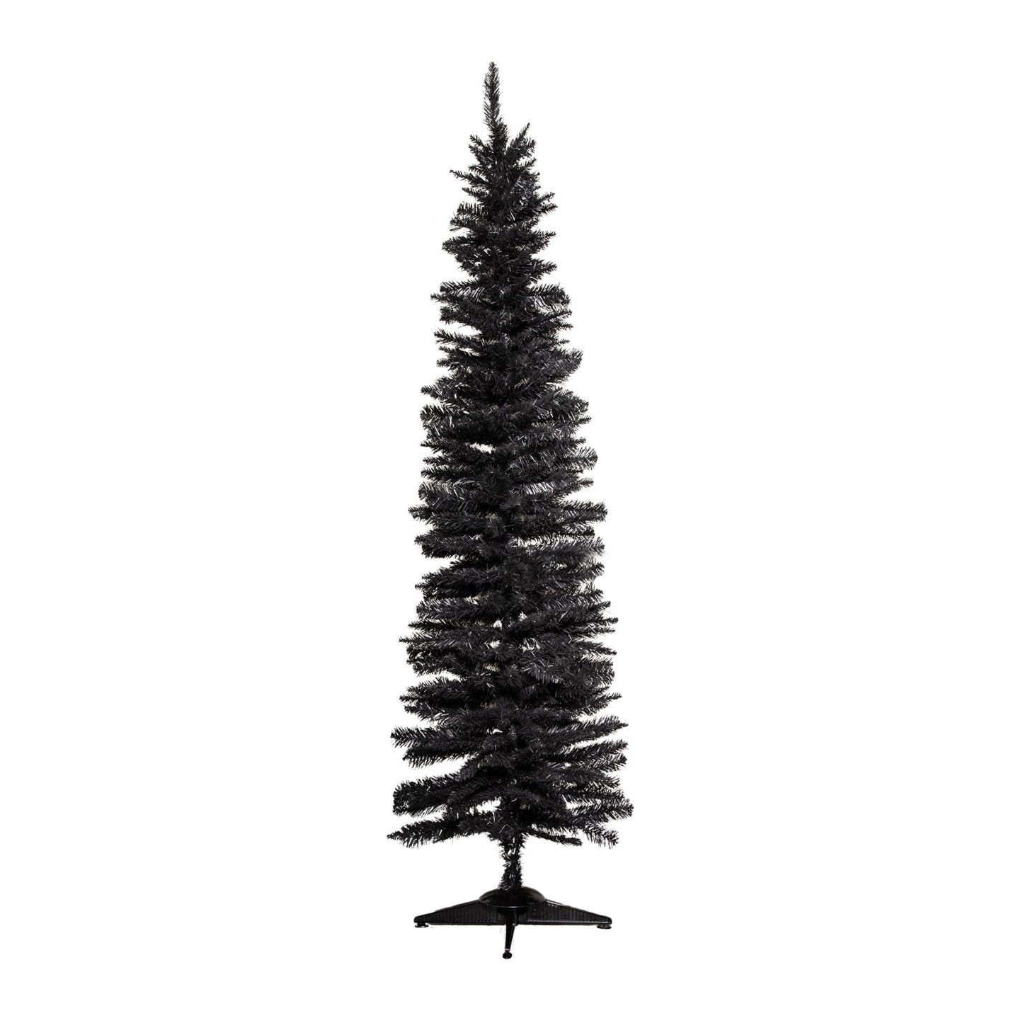 6ft (1.8m) Black Pencil Pine Artificial Christmas Tree with 321 Tips