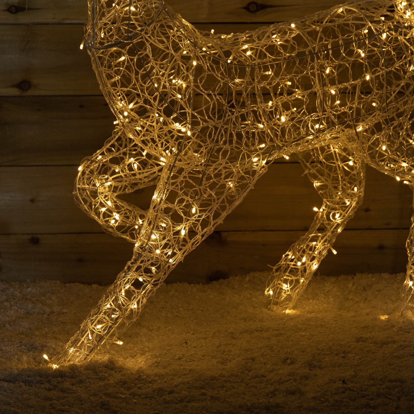 1.4m Light up Soft Acrylic Christmas Stag with 300 Warm White LEDs