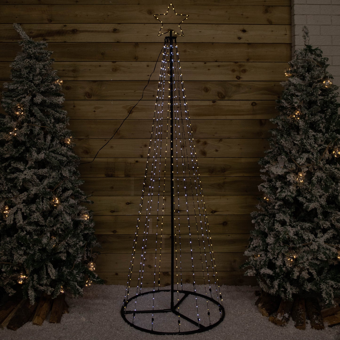 4m (13ft) Light up Christmas Pyramid Cone Tree with 1374 Multi-Action White & Warm White LEDs