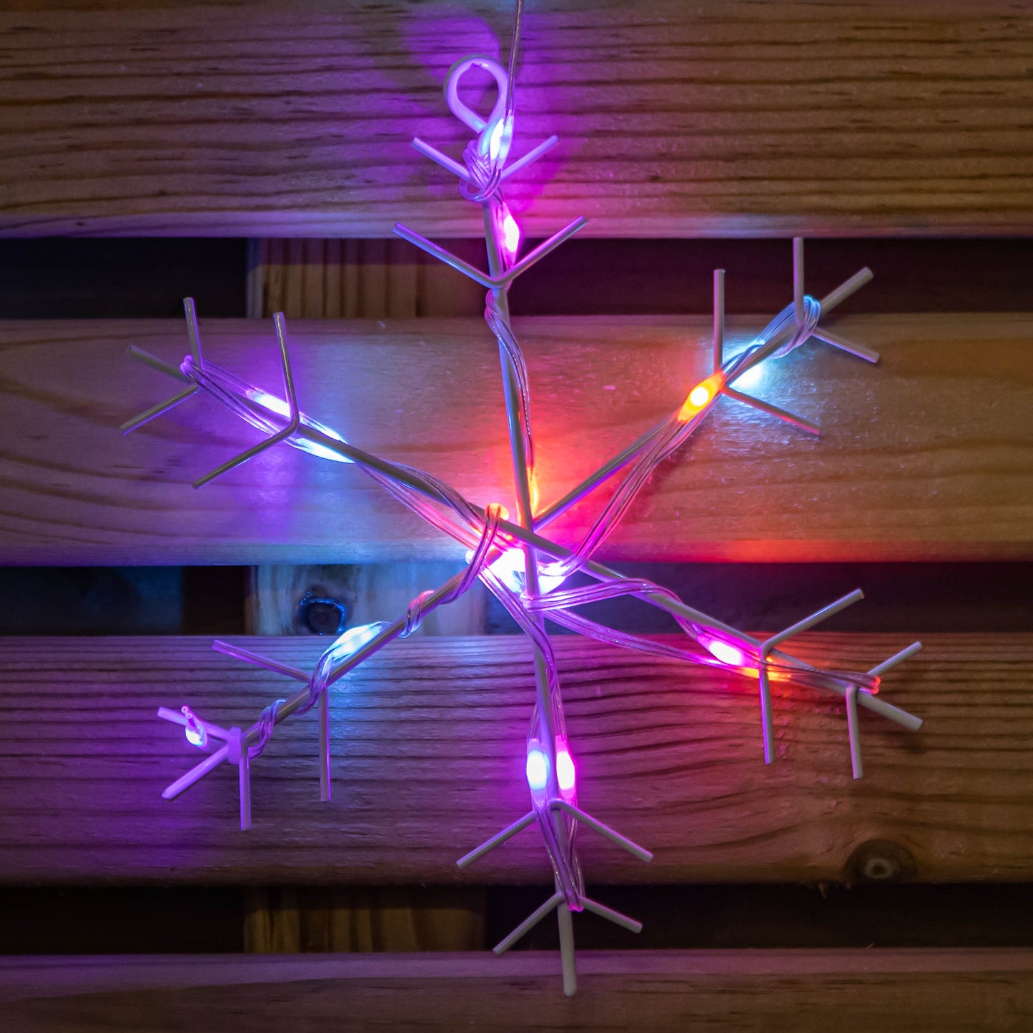 1.2m x 1.2m FlexiBrights Christmas Snowflake Curtain Lights with 267 Rainbow LEDs