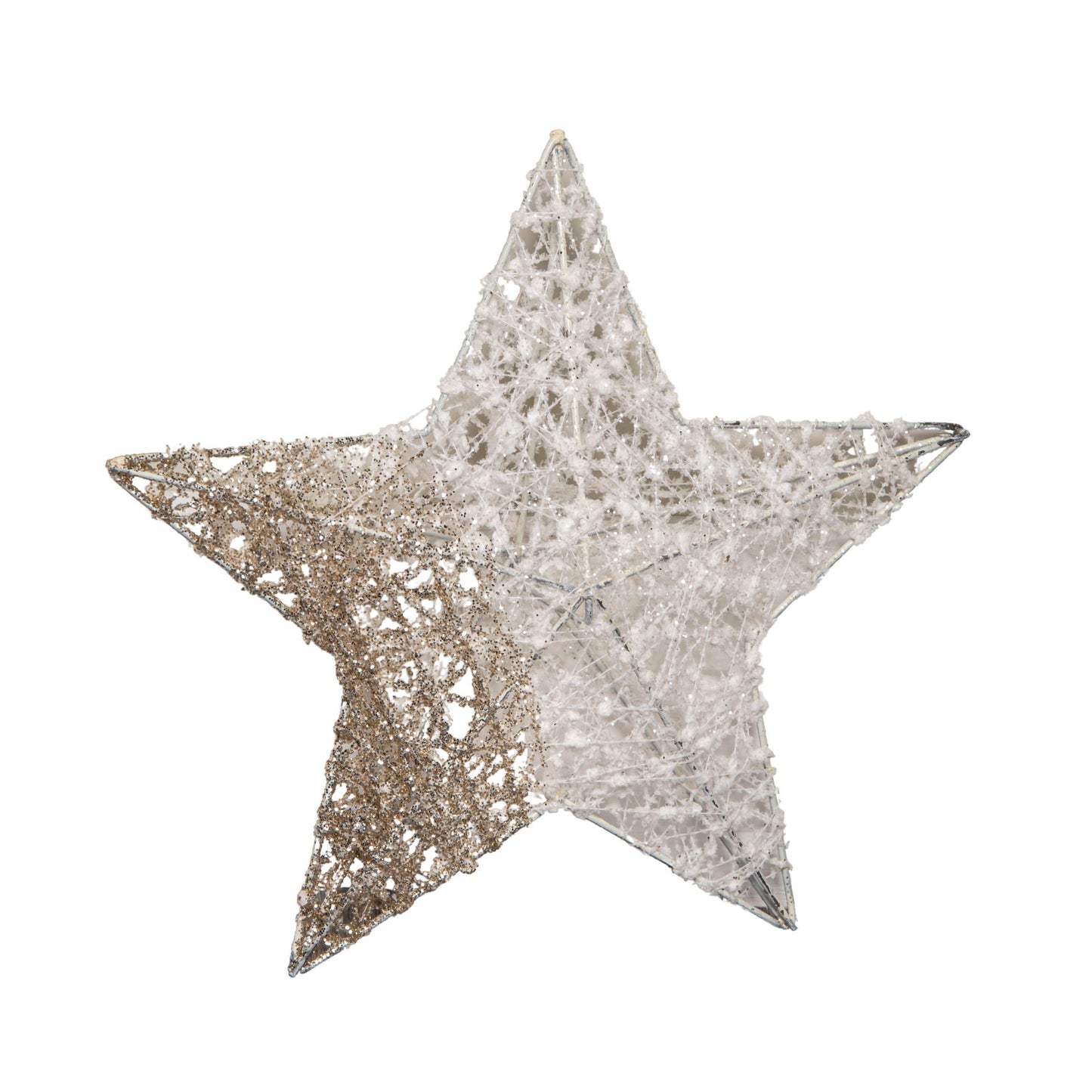 25cm White Woven Christmas Star Decoration