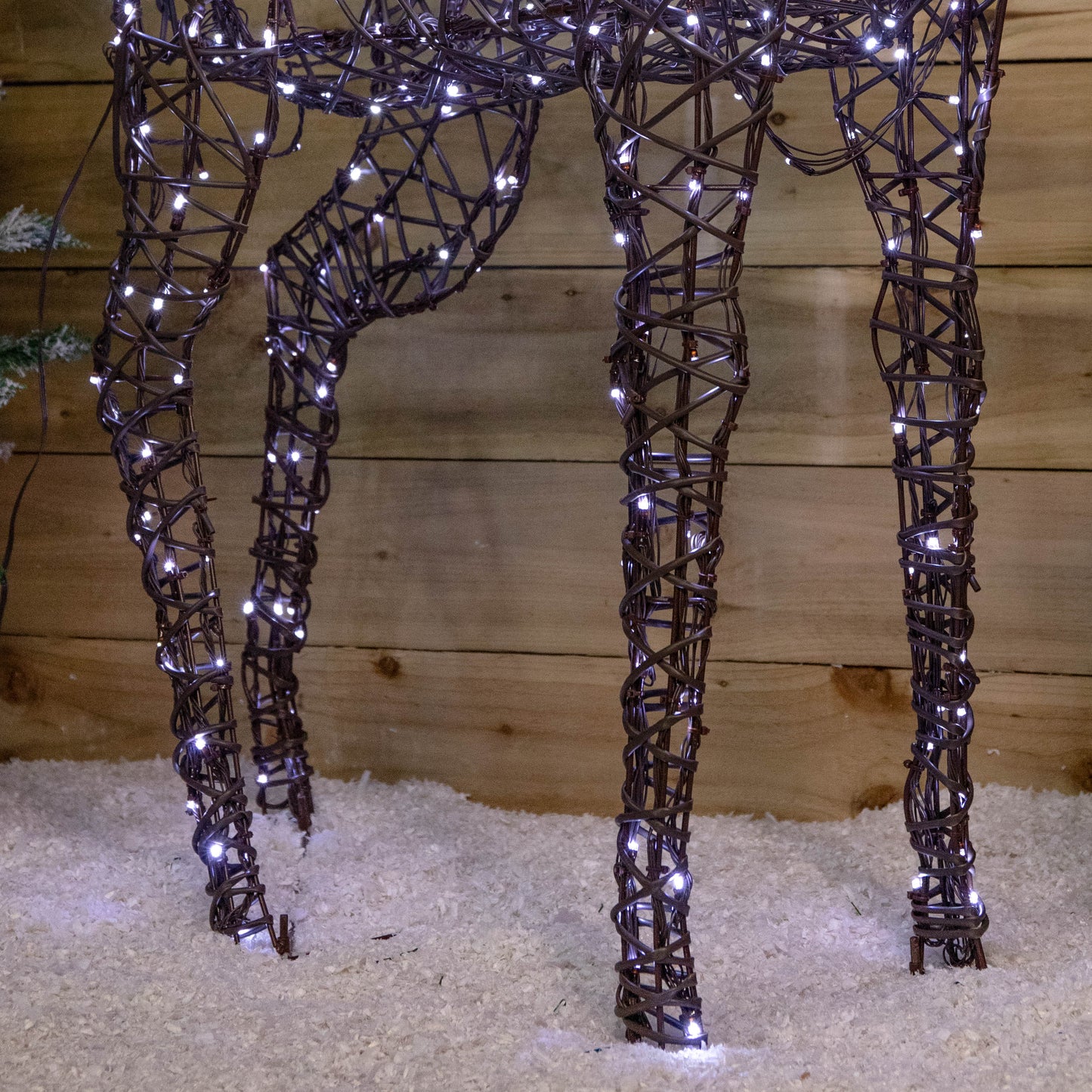 1.3m Light up Brown Christmas Standing Doe with 330 White & Warm White LEDs