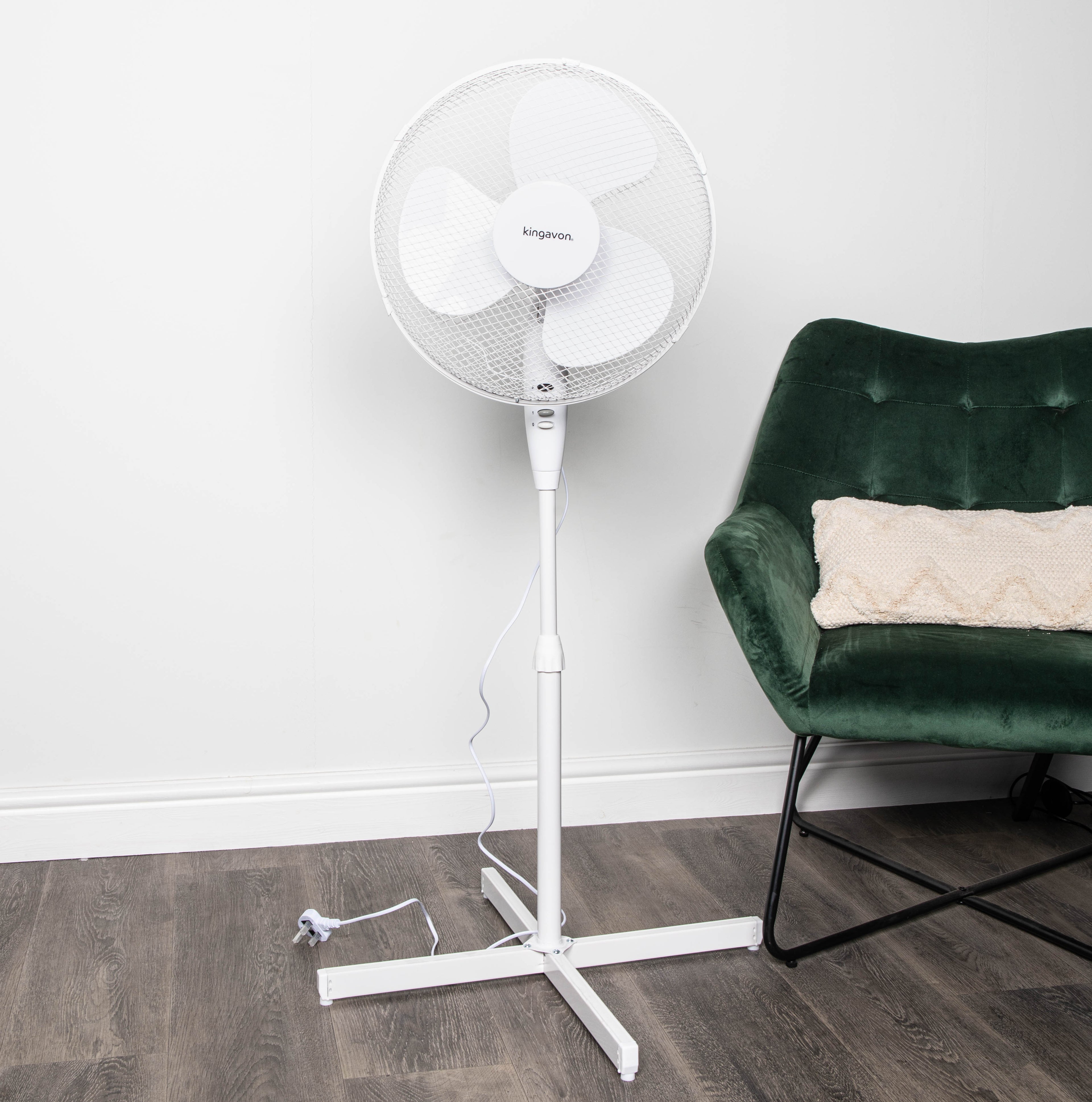 1.19m Indoor Oscillating Electric Standing Cooling Fan in White