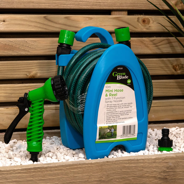 30M Reinforced Garden Hose Pipe Reel Set – Hosepipe Spray Nozzle