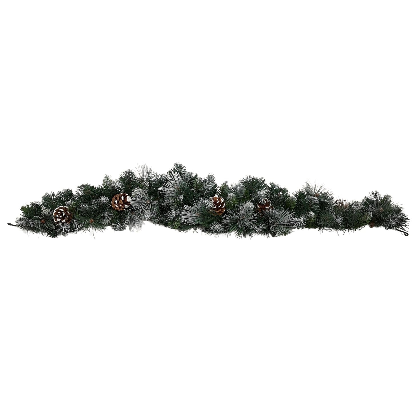 90cm (3ft) Frosted Glacier Christmas Swag with Pine Cones