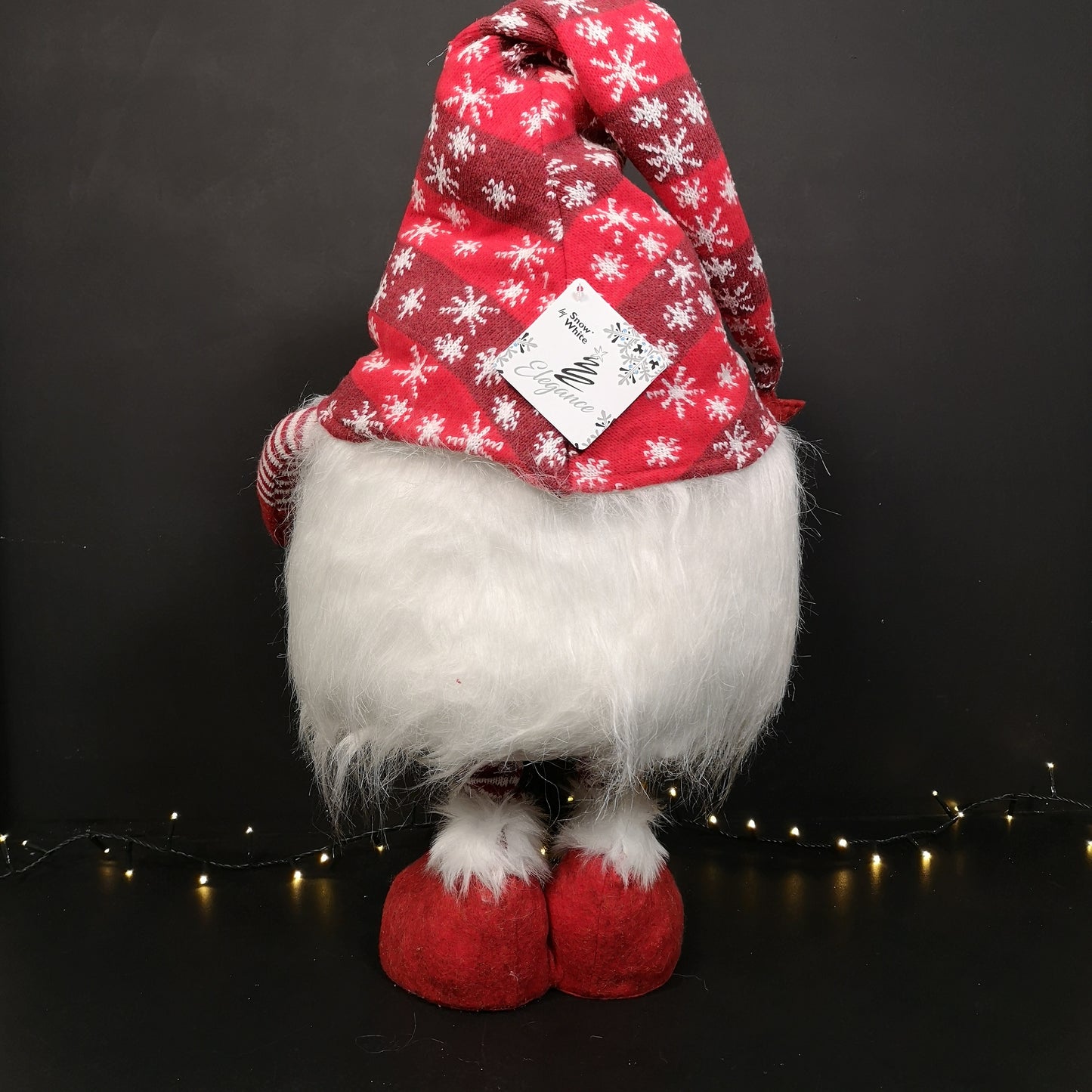 1.2m Standing Haired Christmas Gonk with Extendable Legs in Red