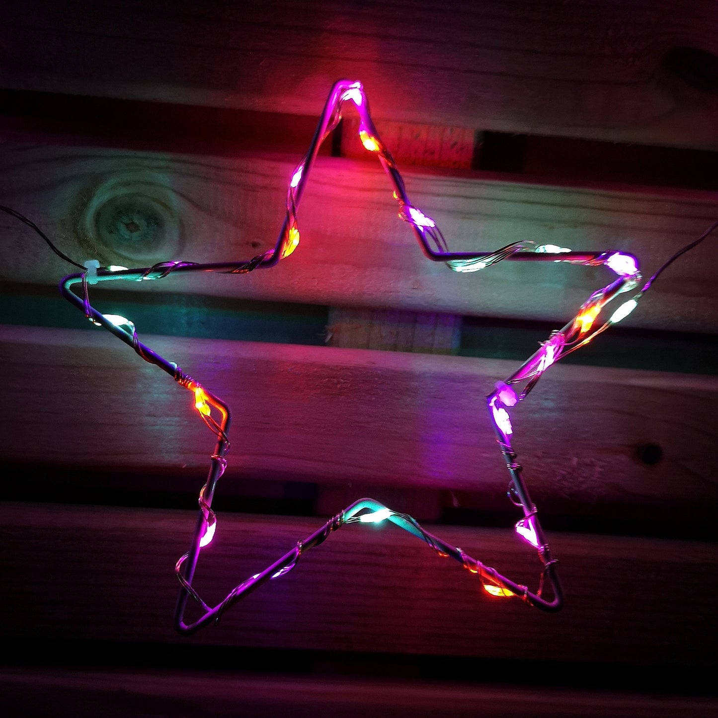 2.6m Set of 10 Star Curtain Lights 227 Rainbow LEDs Microbrights String Lights