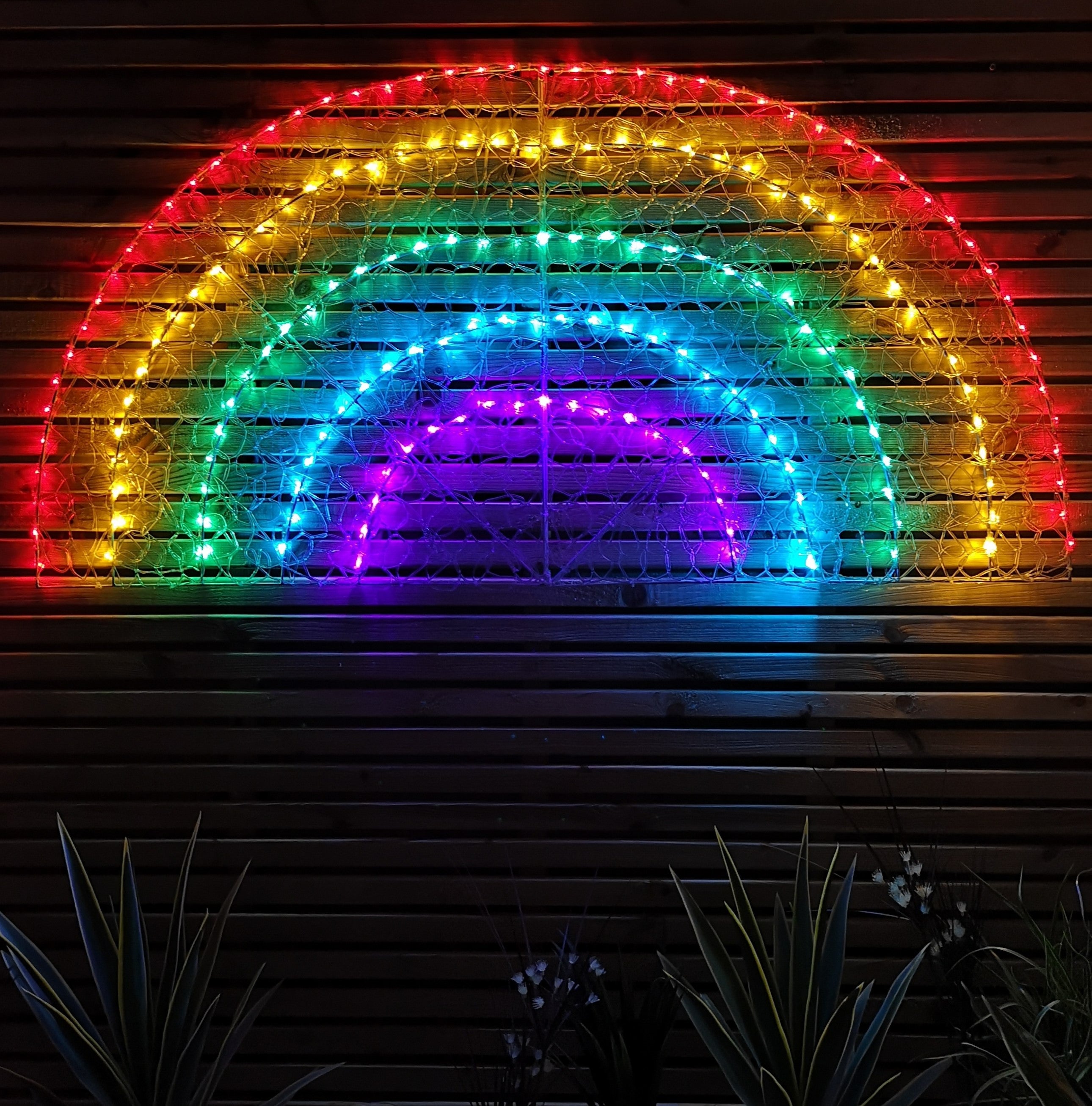 1.5m Indoor Outdoor Soft Acrylic NHS Christmas Rainbow with180 LEDs