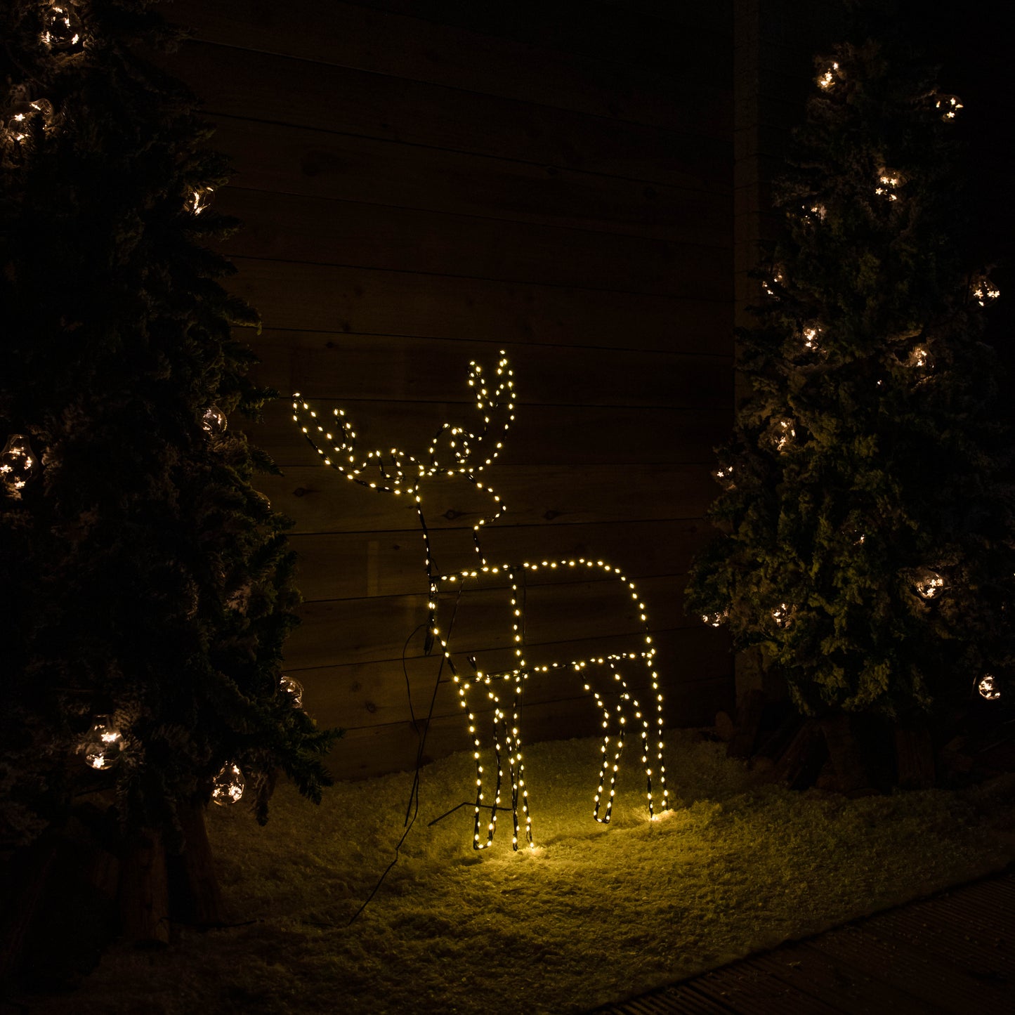 1mx80cm Light up Standing Christmas Reindeer with 292 Warm White LEDs