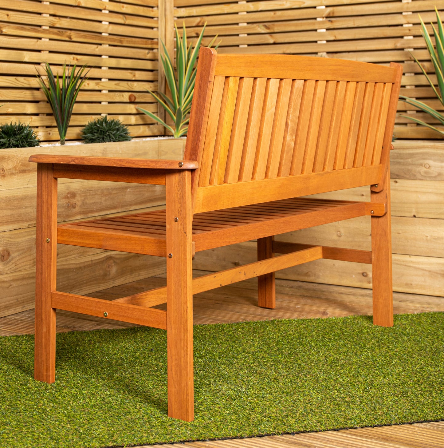 2 Seater Outdoor Traditional Wooden Garden Patio Bench