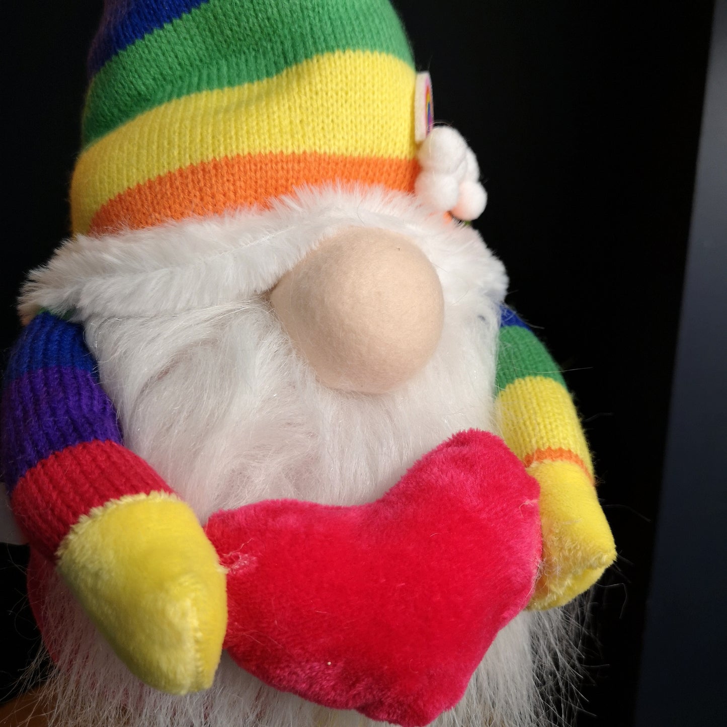 66cm Large Standing Plush Rainbow Christmas Gonk Decoration 