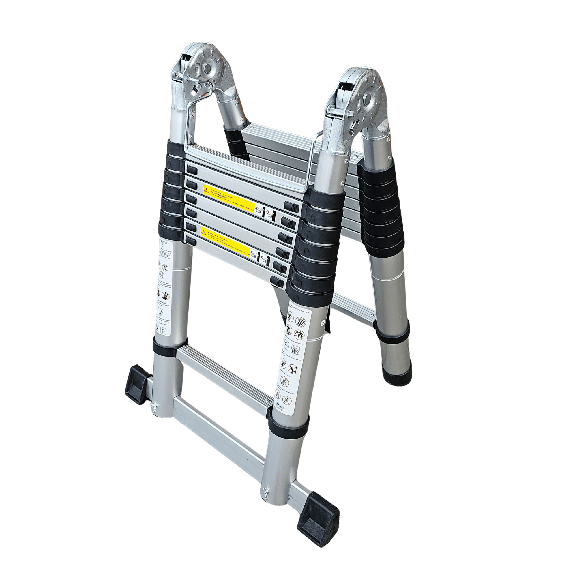 5m Lightweight Aluminium Hinged Telescopic Extendable Multi-Position Ladder & Step Ladder