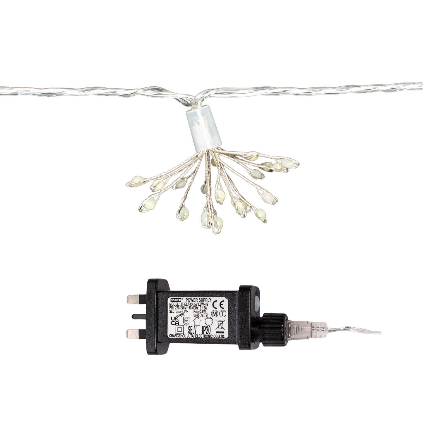 4.5m Ultra Brights Starburst Multi-Action Christmas Lights with White & Warm White LEDs and Timer Function