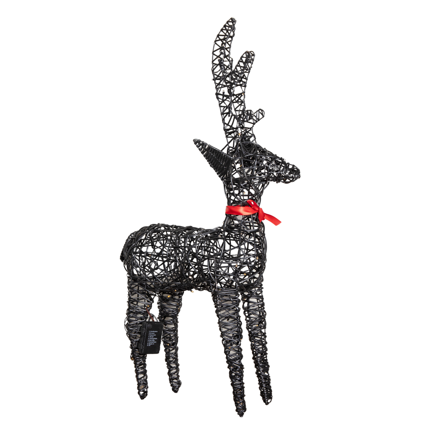 90cm Battery Operated Light up Brown Christmas Reindeer with 100 Warm White LEDs