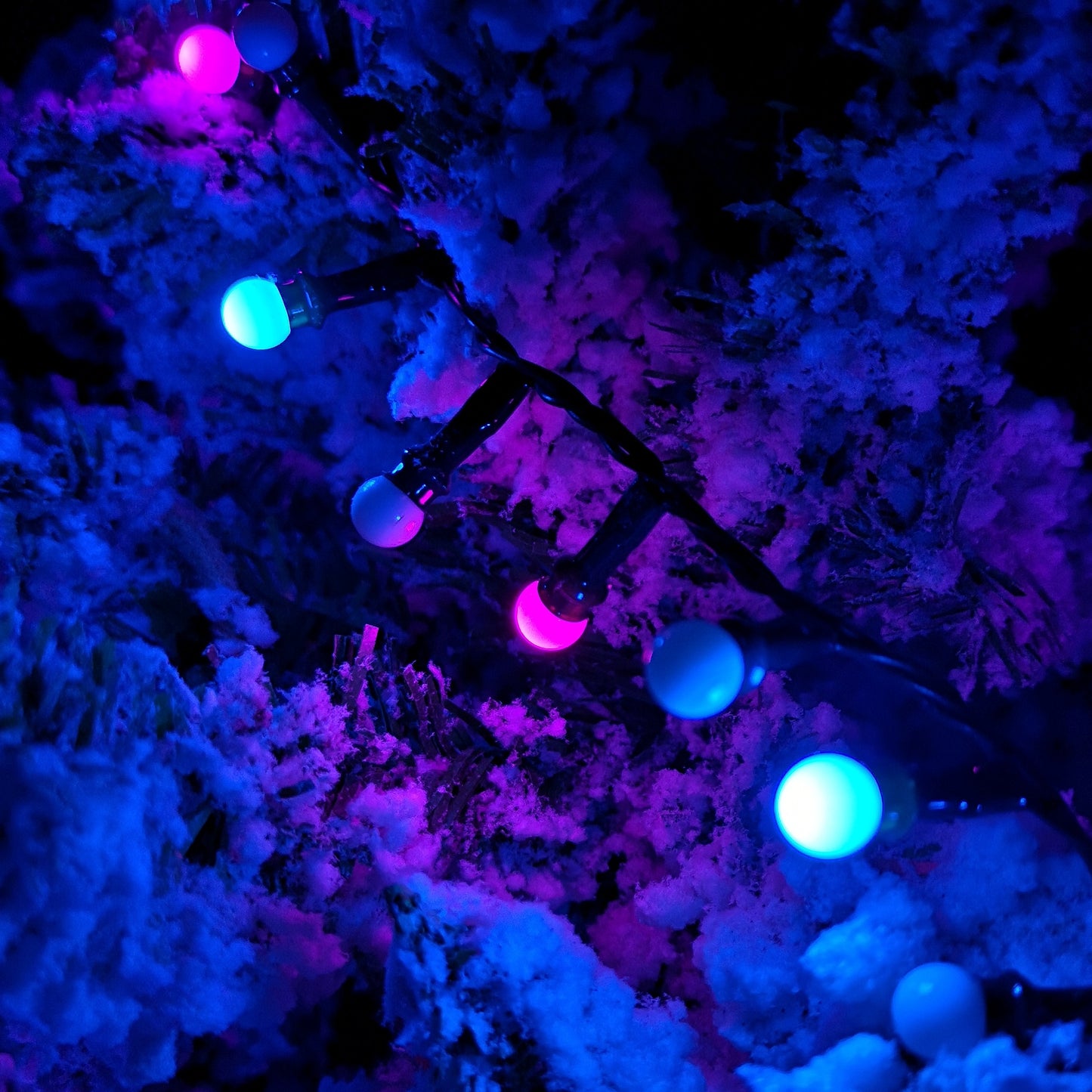 3.75M 150 LED Frosted Berry Christmas Cap Lights in Rainbow with Timer Indoor or Outdoor