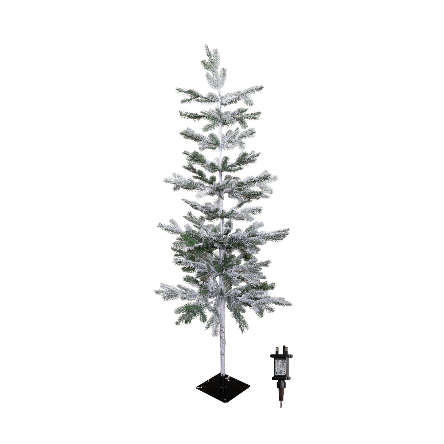 5ft (1.5m) Light up Christmas Pine Needle Tree with 220 Warm White LEDs and Metal Stand