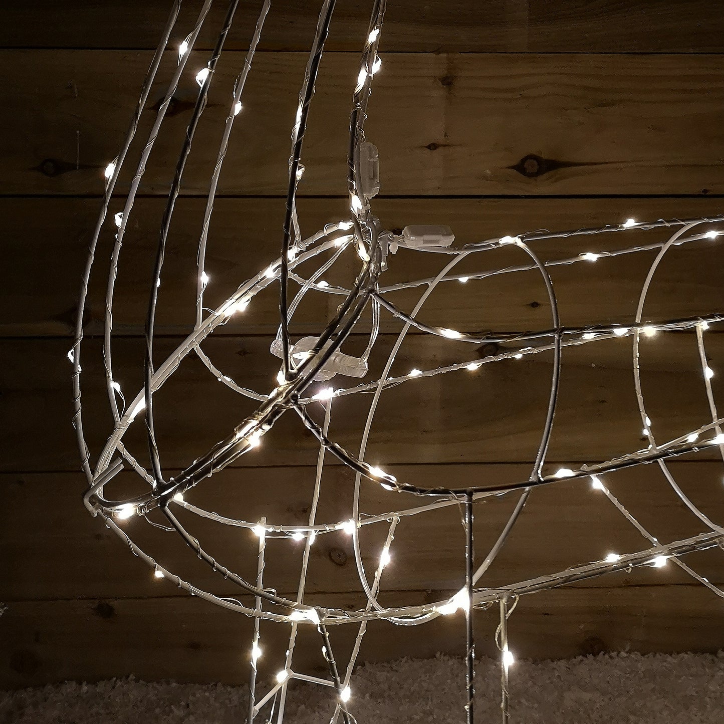 1.14m Outdoor Light Up Reindeer Christmas Decoration with Twinkling Warm White LEDs