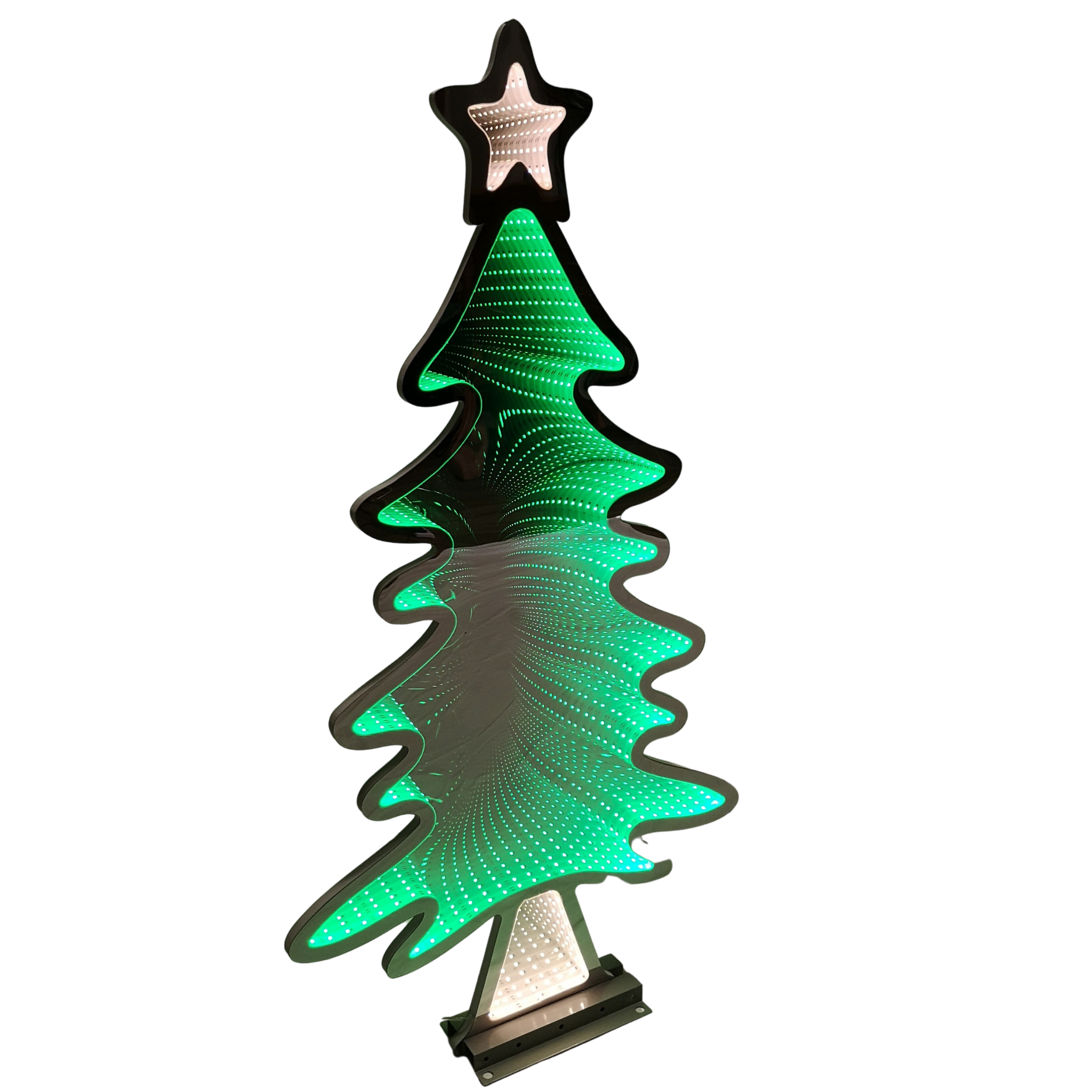 95cm Green Standing LED Infinity Christmas Tree Decoration with Metal Base