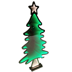 95cm Green Standing LED Infinity Christmas Tree Decoration with Metal Base