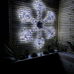 1.5m Twinkling Starburst Snowflake Christmas Decoration with 1080 White LEDs