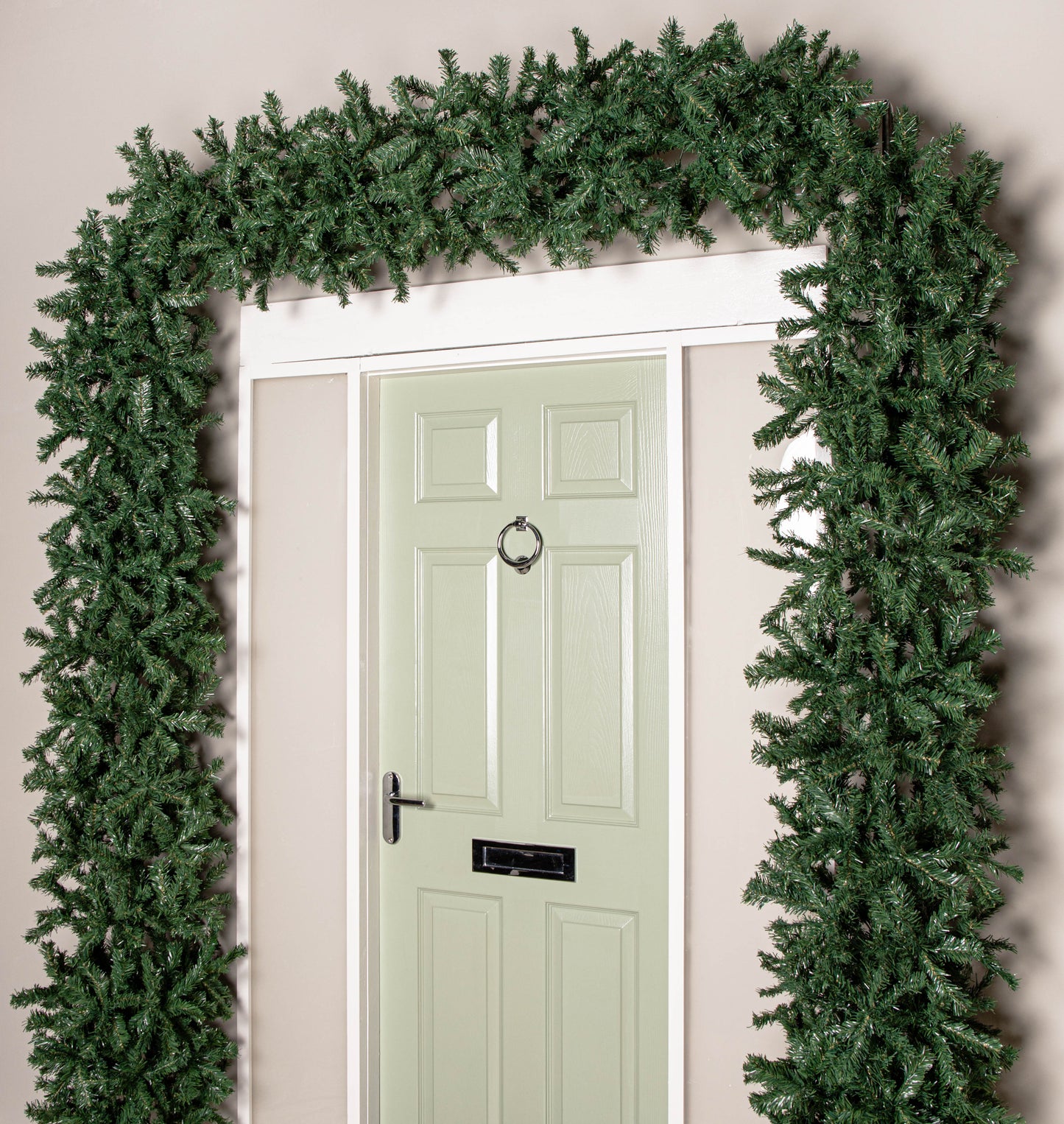 8ft (2.55m) Double Door Artificial Plain Green Christmas Tree Arch in Green with 2000 Tips