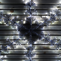 1.5m Twinkling Starburst Snowflake Christmas Decoration with 1080 White LEDs