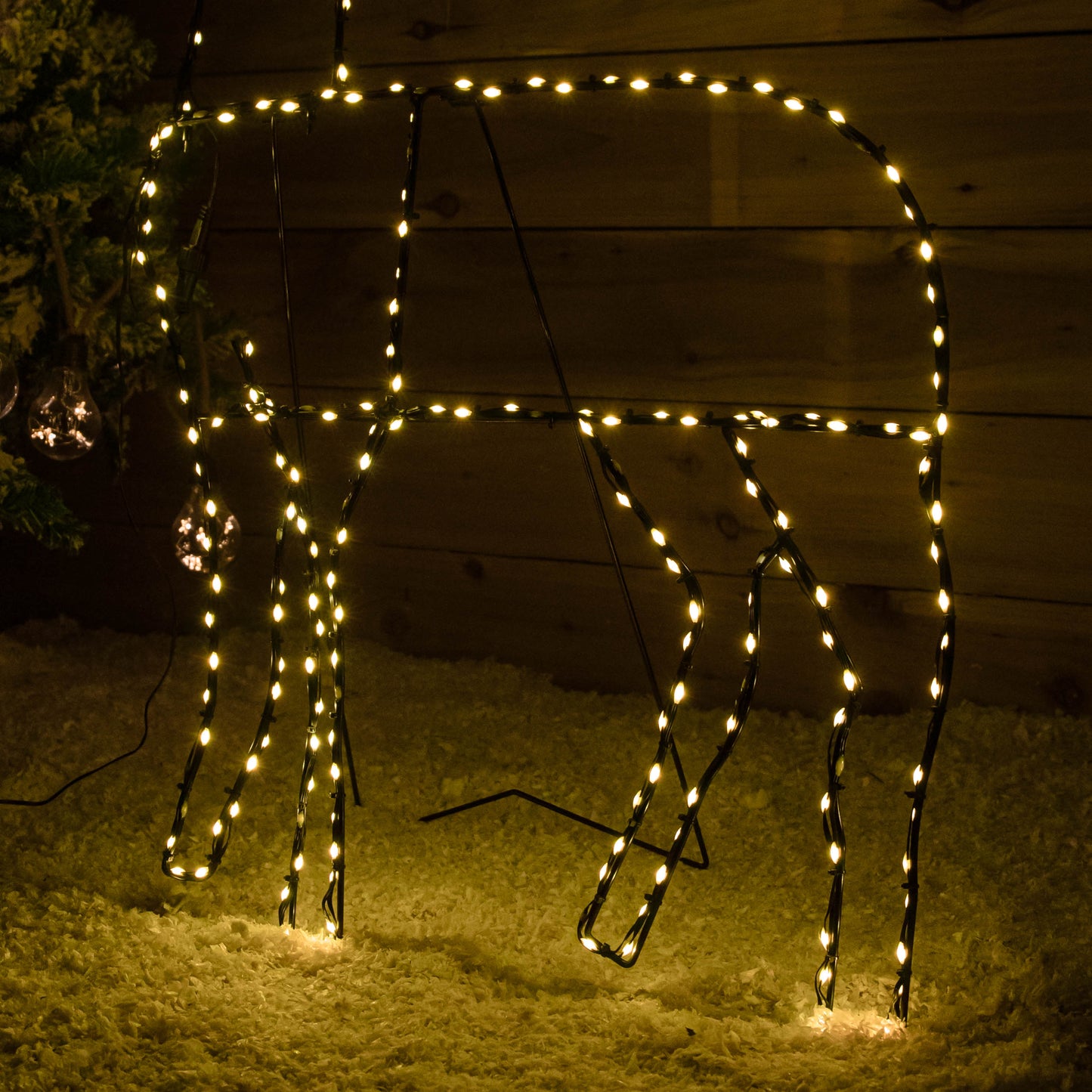 1mx80cm Light up Standing Christmas Reindeer with 292 Warm White LEDs