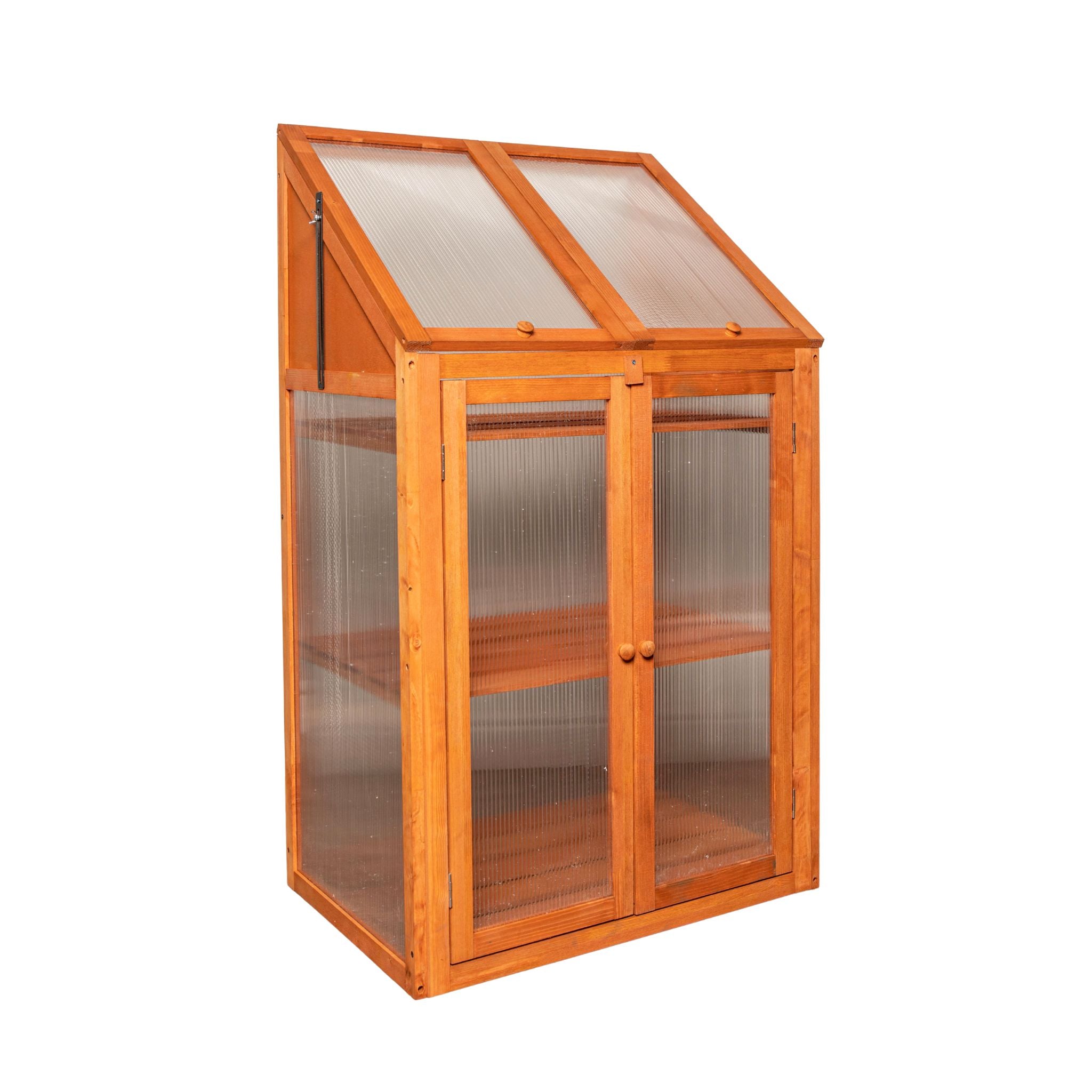 Samuel Alexander Wooden Mini Greenhouse Cold Frame - Small Greenhouse H120 x W69 x D49cm