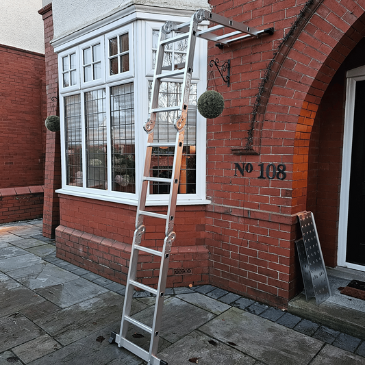 3.46m Lightweight Aluminium Folding Multi-position Work Platform Ladder