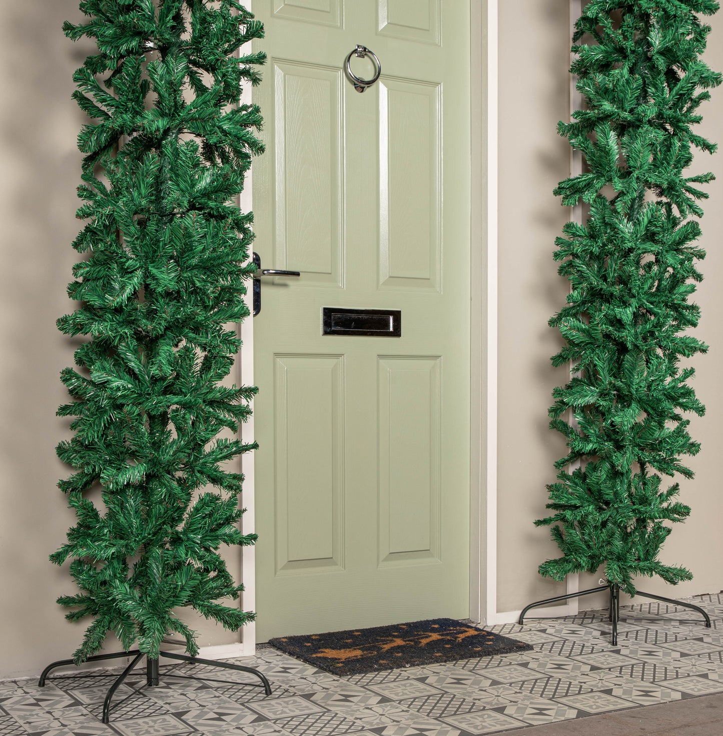 8ft (2.50m) Double Door Artificial Christmas Tree Arch in Green with 1296 Tips