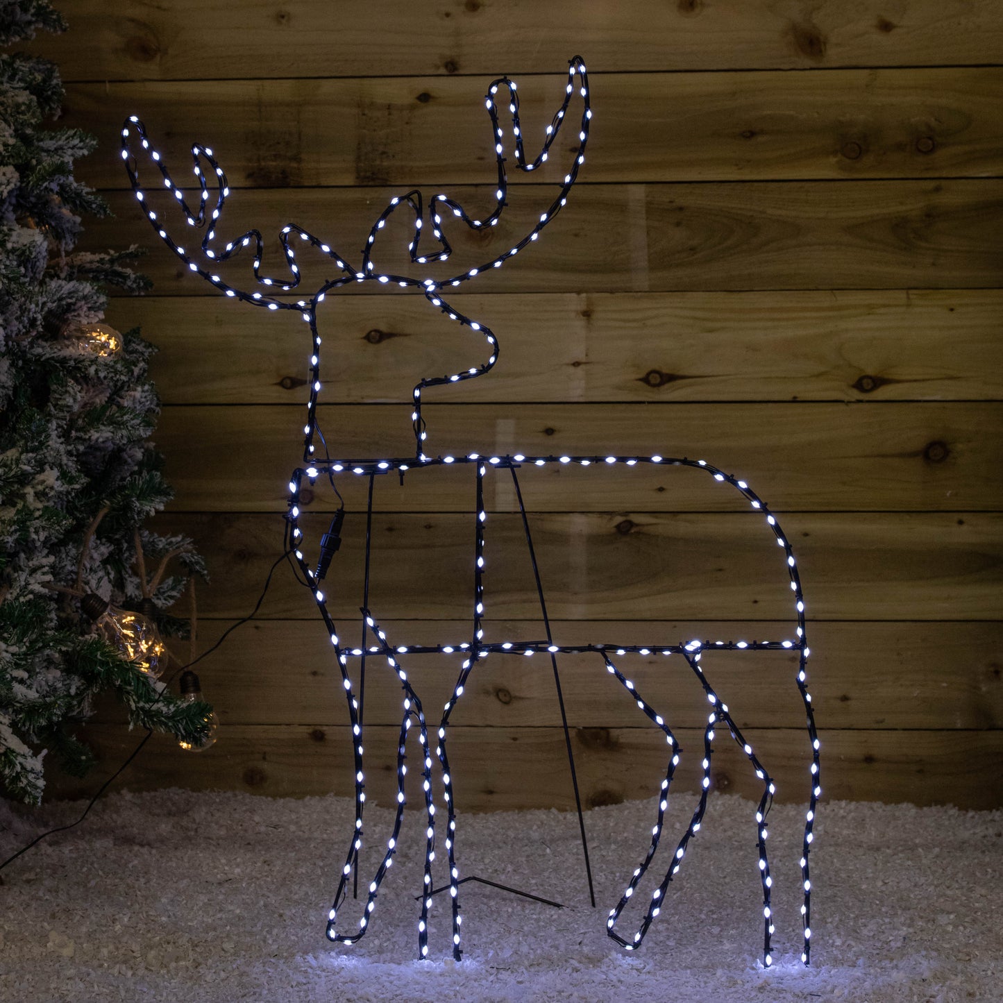 1mx80cm Light up Standing Christmas Reindeer with 292 White LEDs