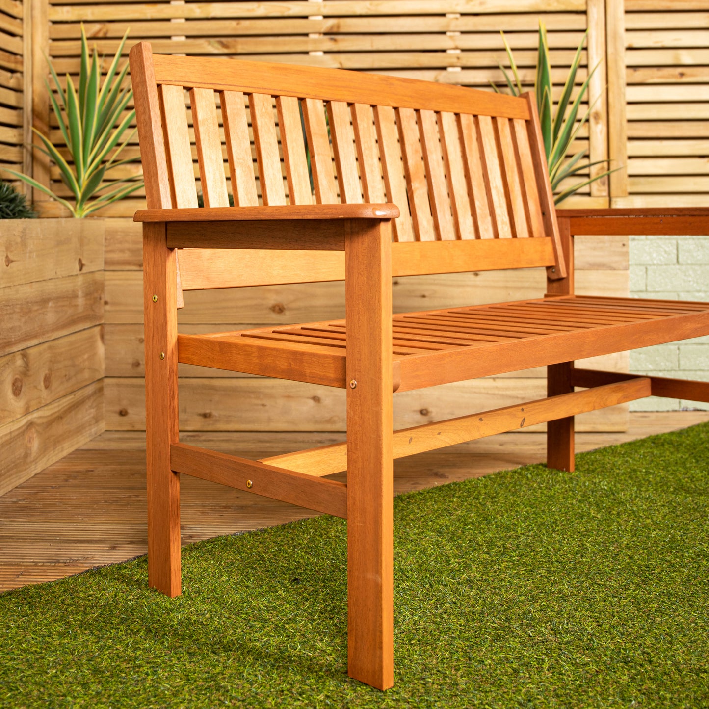 2 Seater Outdoor Traditional Wooden Garden Patio Bench