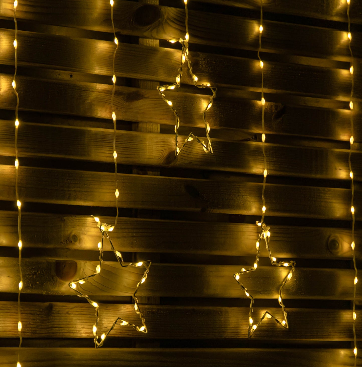 1.2m x 1.2m FlexiBrights Christmas Star Curtain Lights with 258 Warm White LEDs