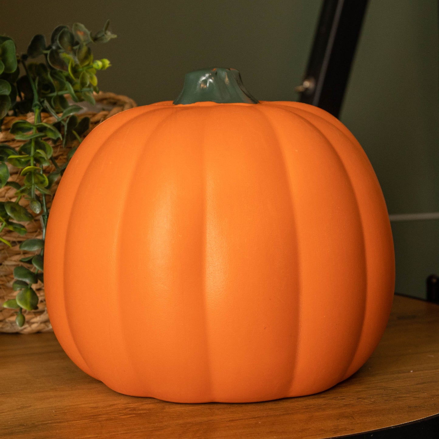 21cm Battery Operated Light up Pumpkin Lantern with Multi-Coloured LEDs