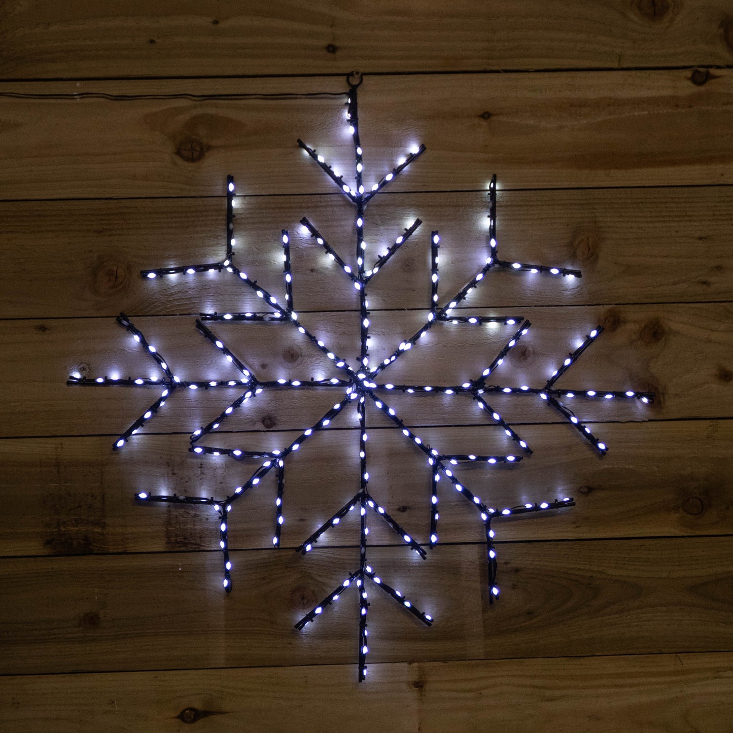 76cm Light up FlexiBrights Hanging Christmas Snowflake with 250 White LEDs