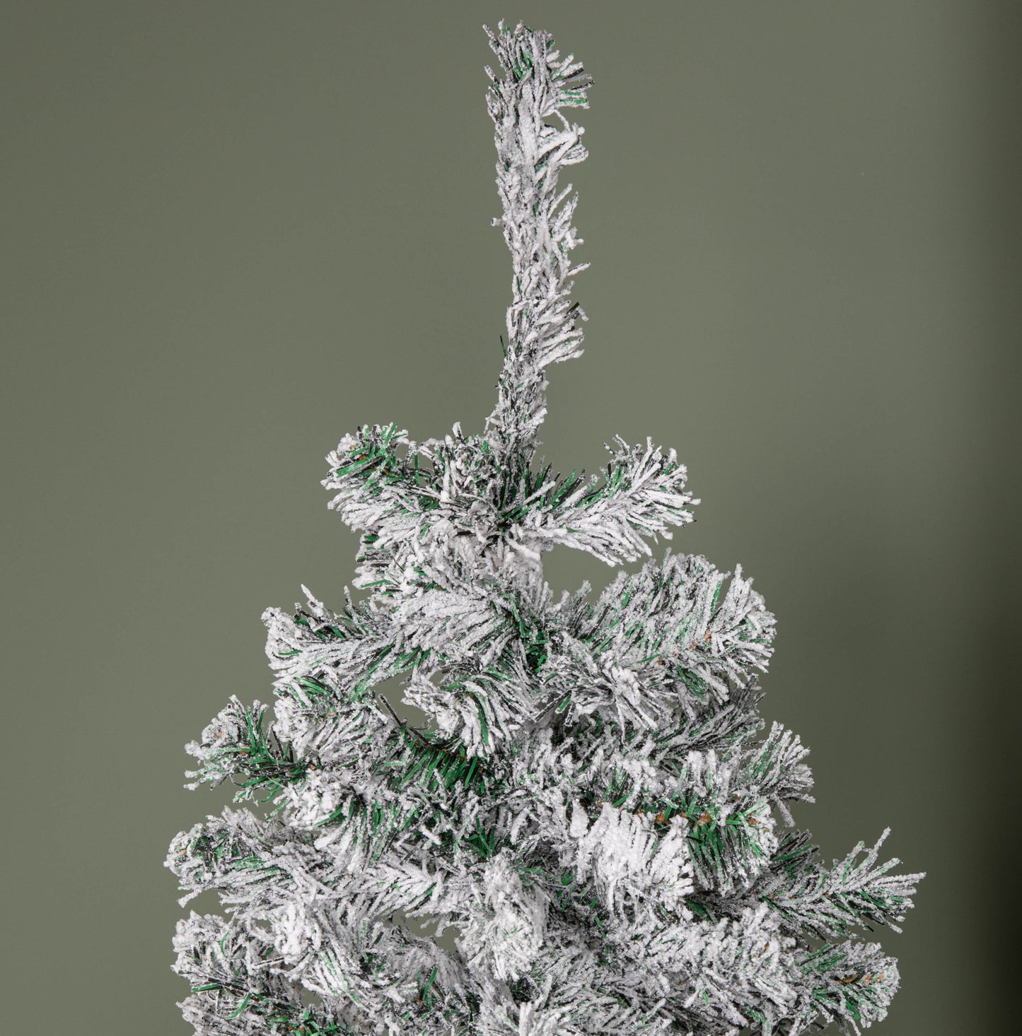 5ft (1.5m) Snow Flocked Artificial Christmas Tree with Green Metal Stand and 285 Tips