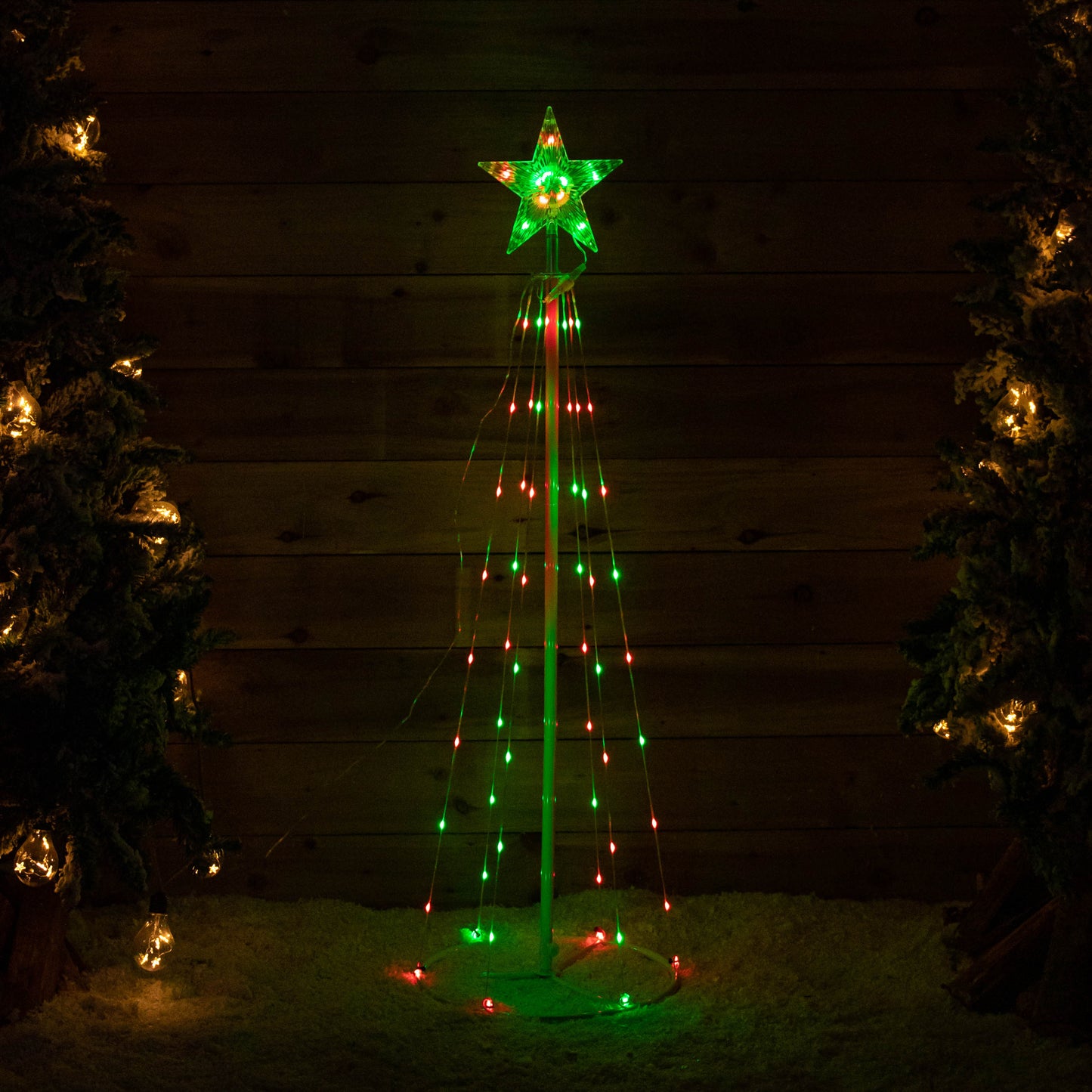 1.8m Light up Smart Christmas Cone Tree with Multi-Action RGB LEDs