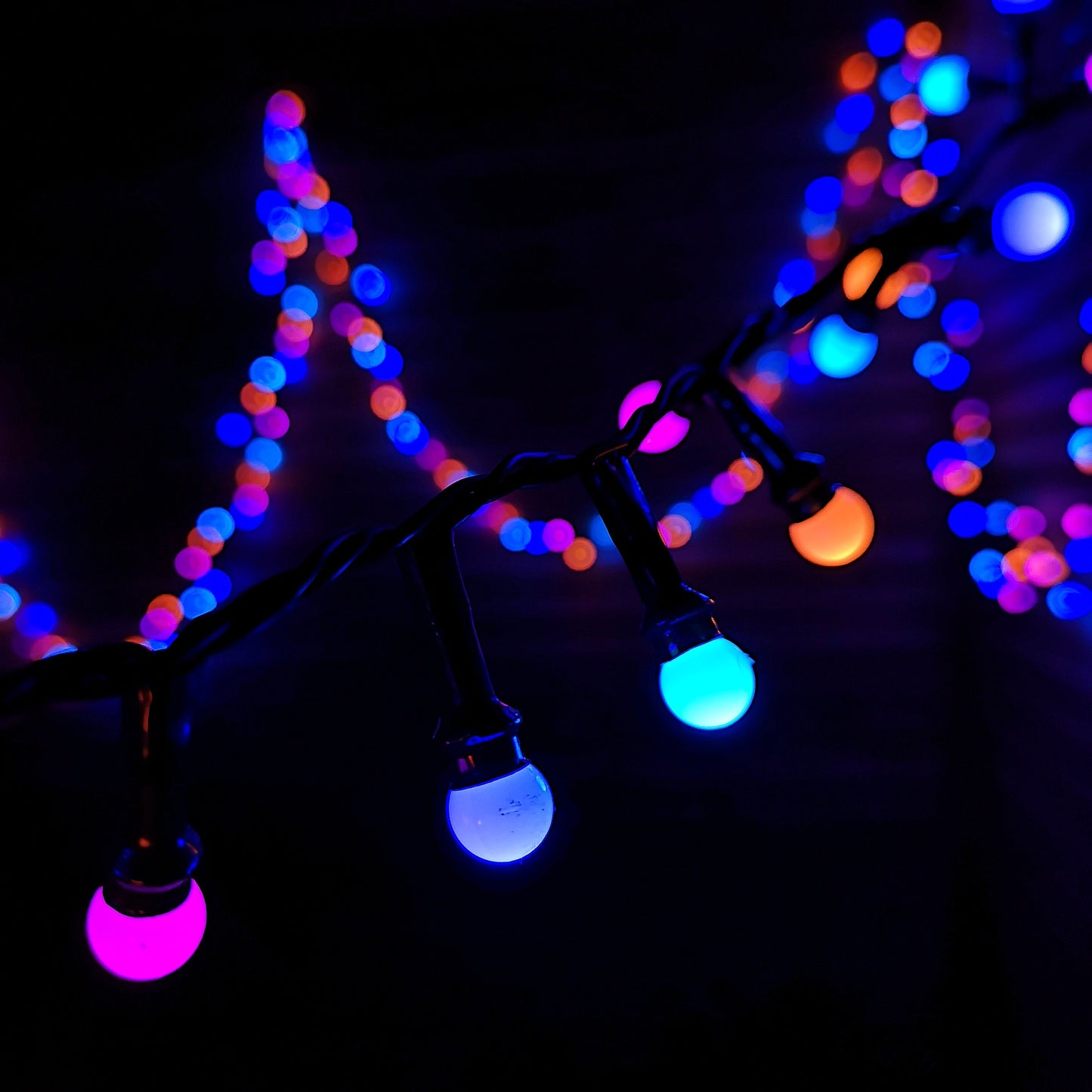 7.5m Frosted Berry Christmas Lights with 300 LEDs in Rainbow