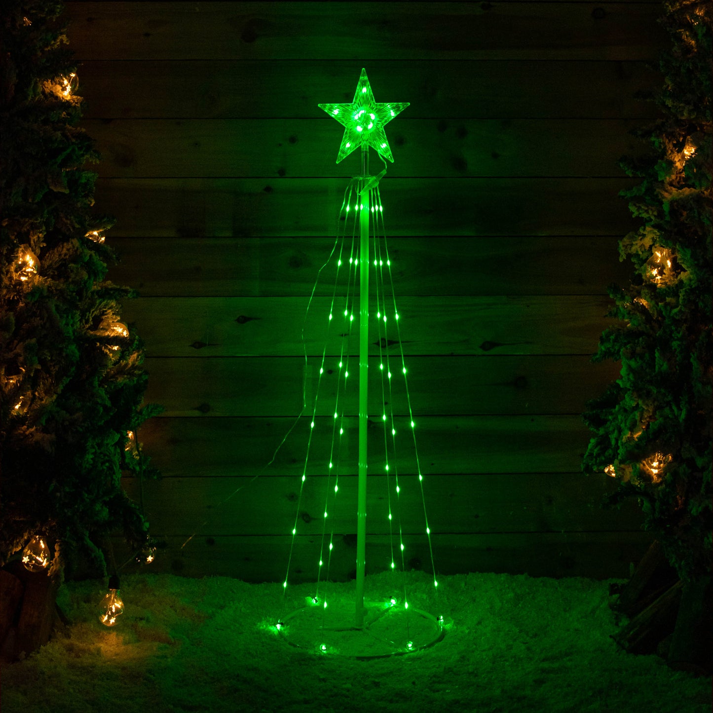 1.8m Light up Smart Christmas Cone Tree with Multi-Action RGB LEDs