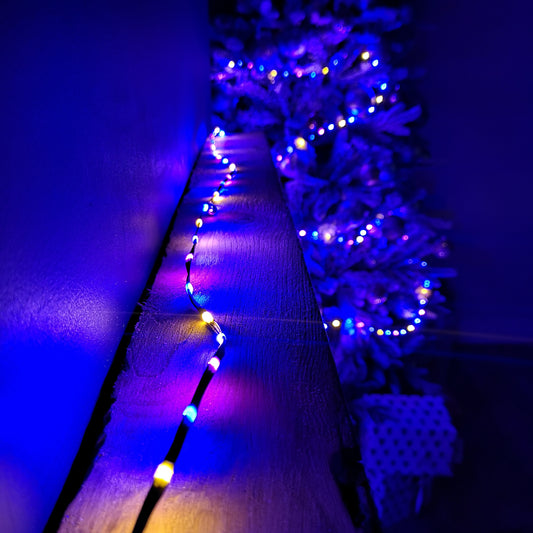 8.7m Indoor Outdoor Flexibrights Christmas Lights with 250 Rainbow LEDs