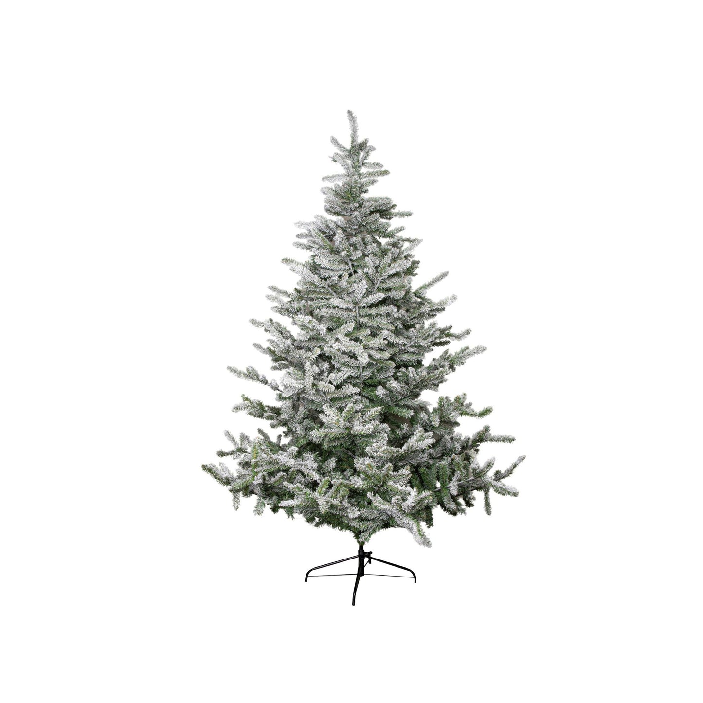 7ft (2.1m) Snowy Green & White Everlands Liberty Spruce Christmas Tree with Metal Stand