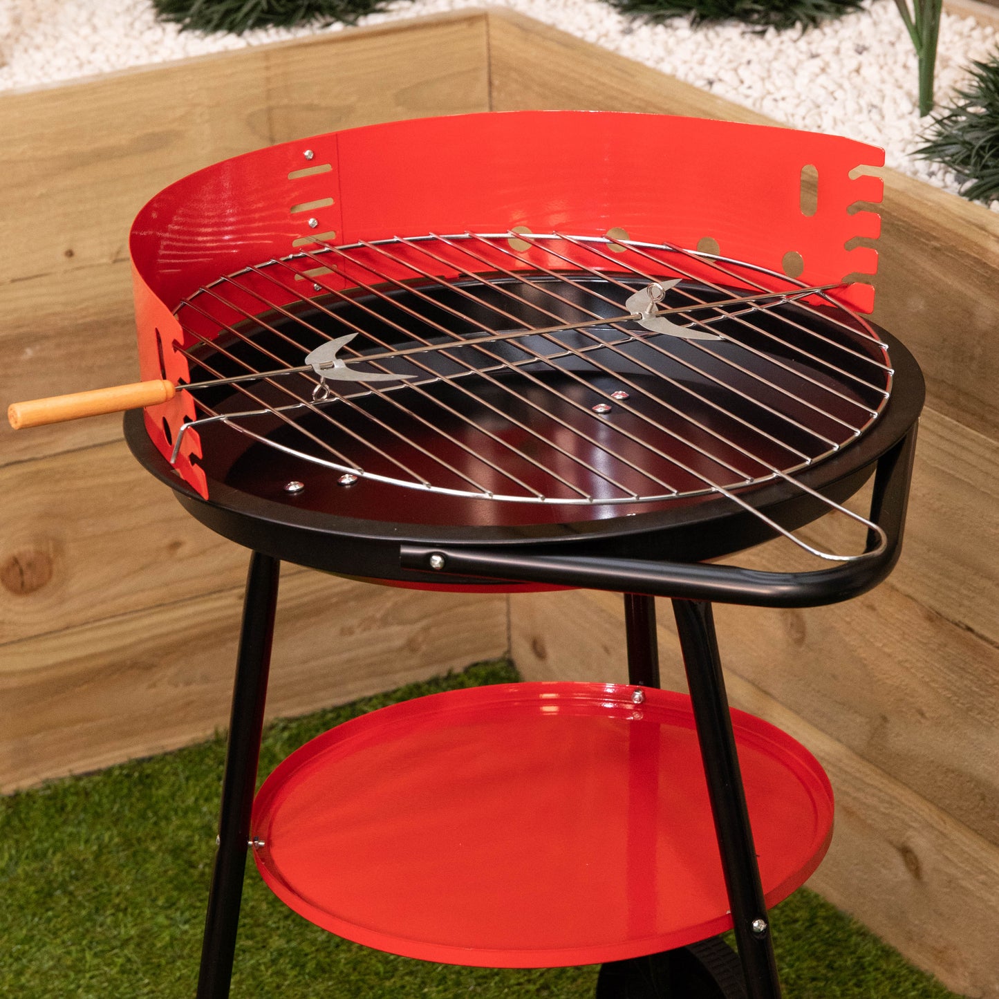 17" Outdoor Portable Garden Patio Round Charcoal Barbecue / BBQ with Wheels