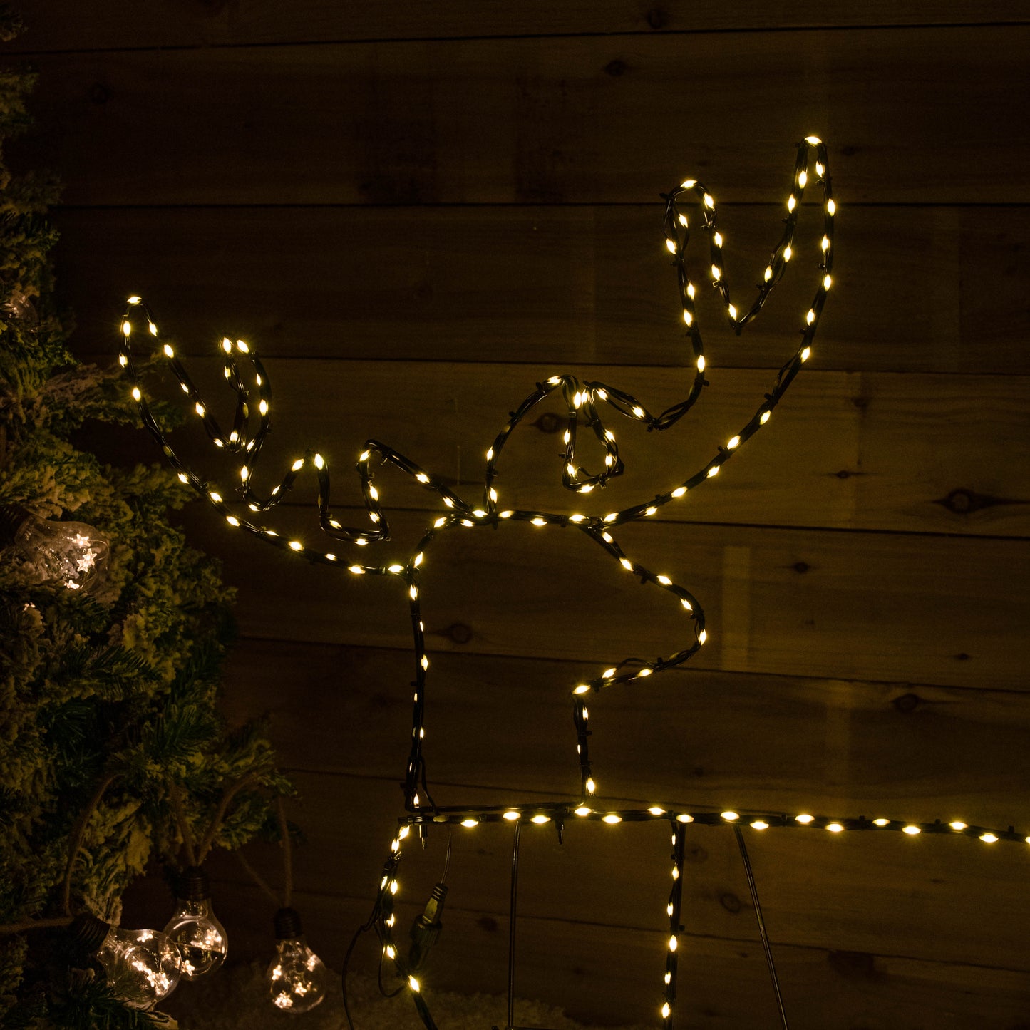 1mx80cm Light up Standing Christmas Reindeer with 292 Warm White LEDs