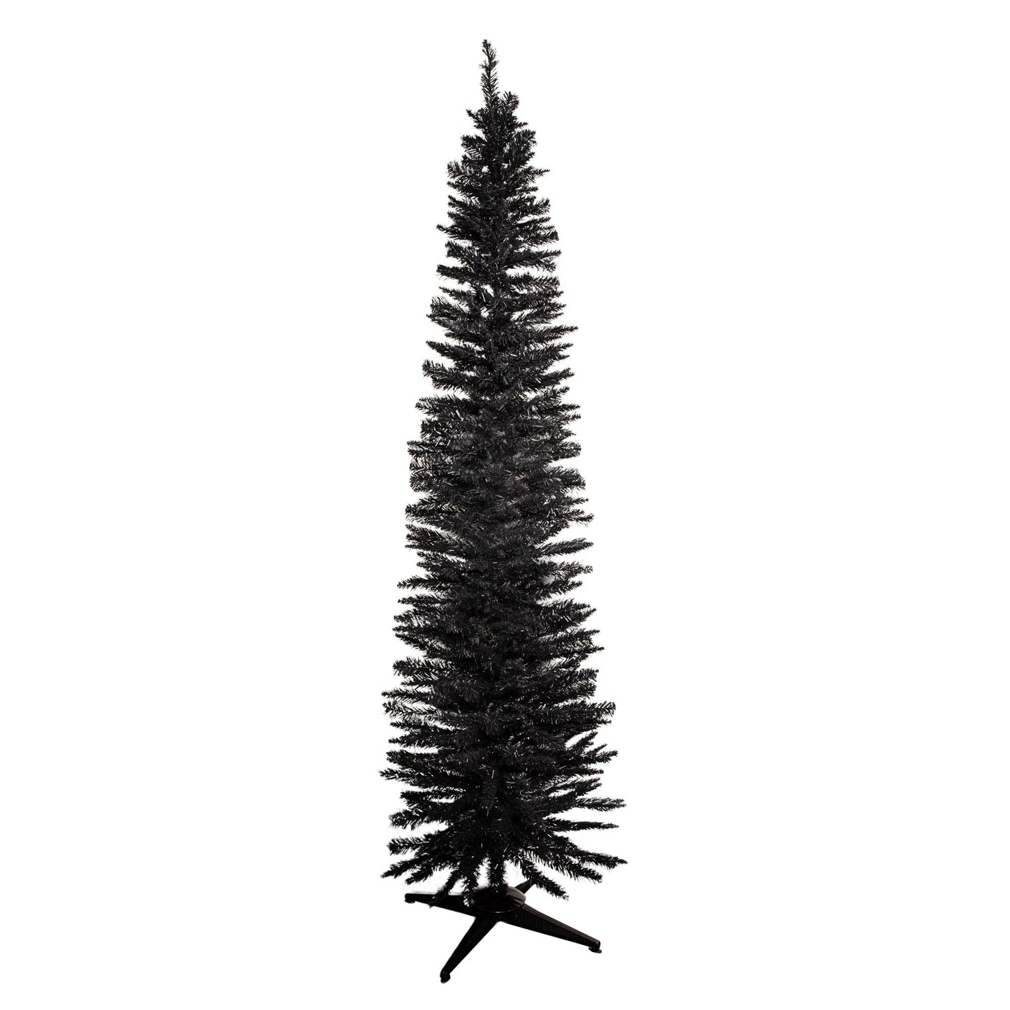 7ft (2.1m) Black Pencil Pine Artificial Christmas Tree with 401 Tips