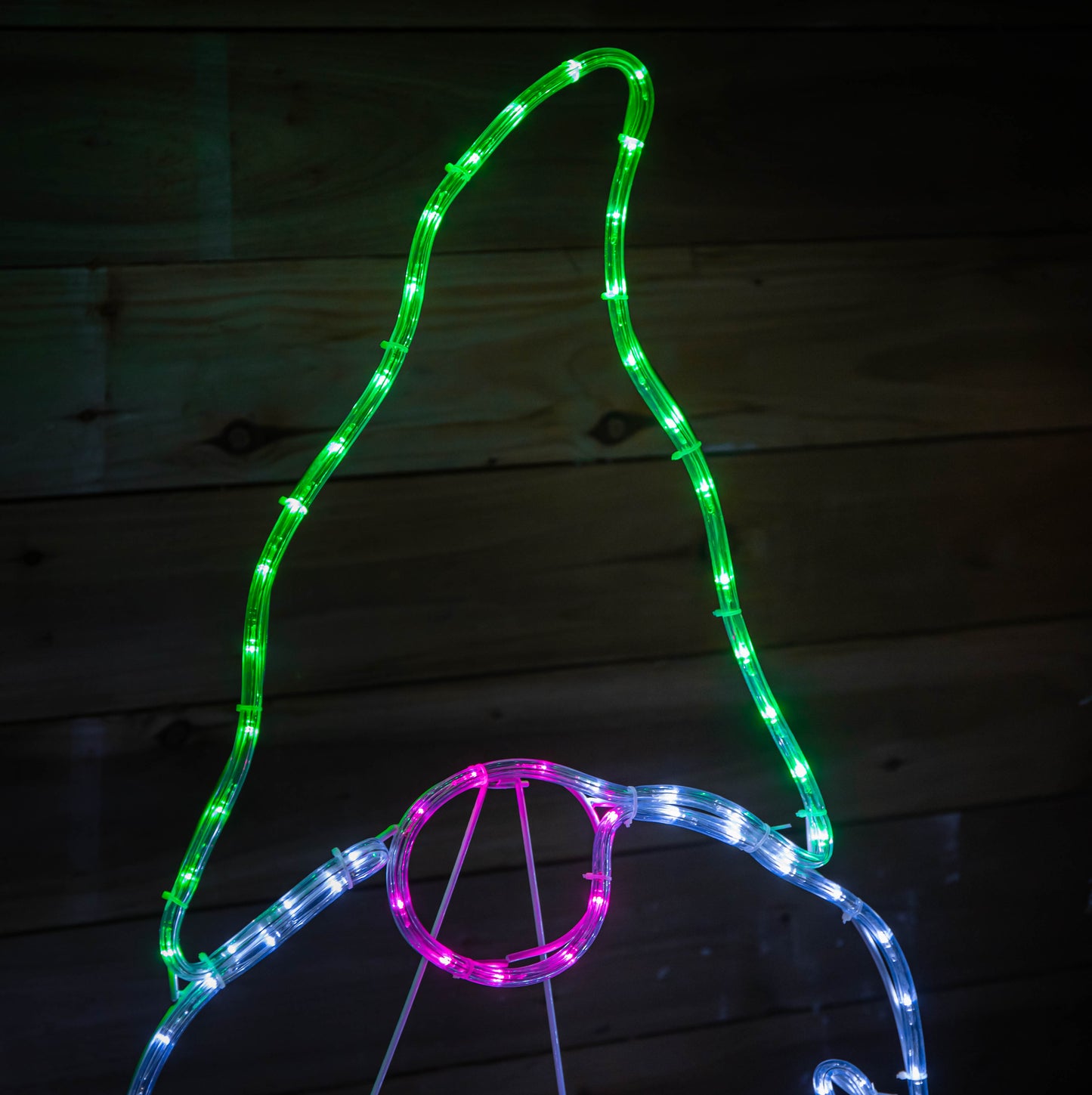 91cm Standing Christmas Gnome Rope Light with 132 Static & Flashing Multi-Coloured LEDs