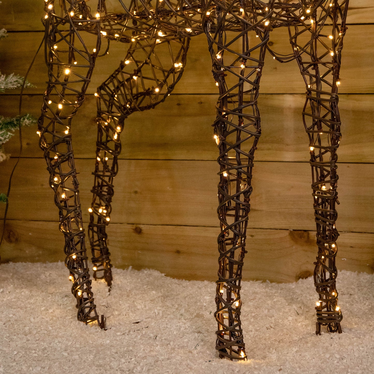 1.3m Light up Brown Christmas Standing Doe with 330 White & Warm White LEDs