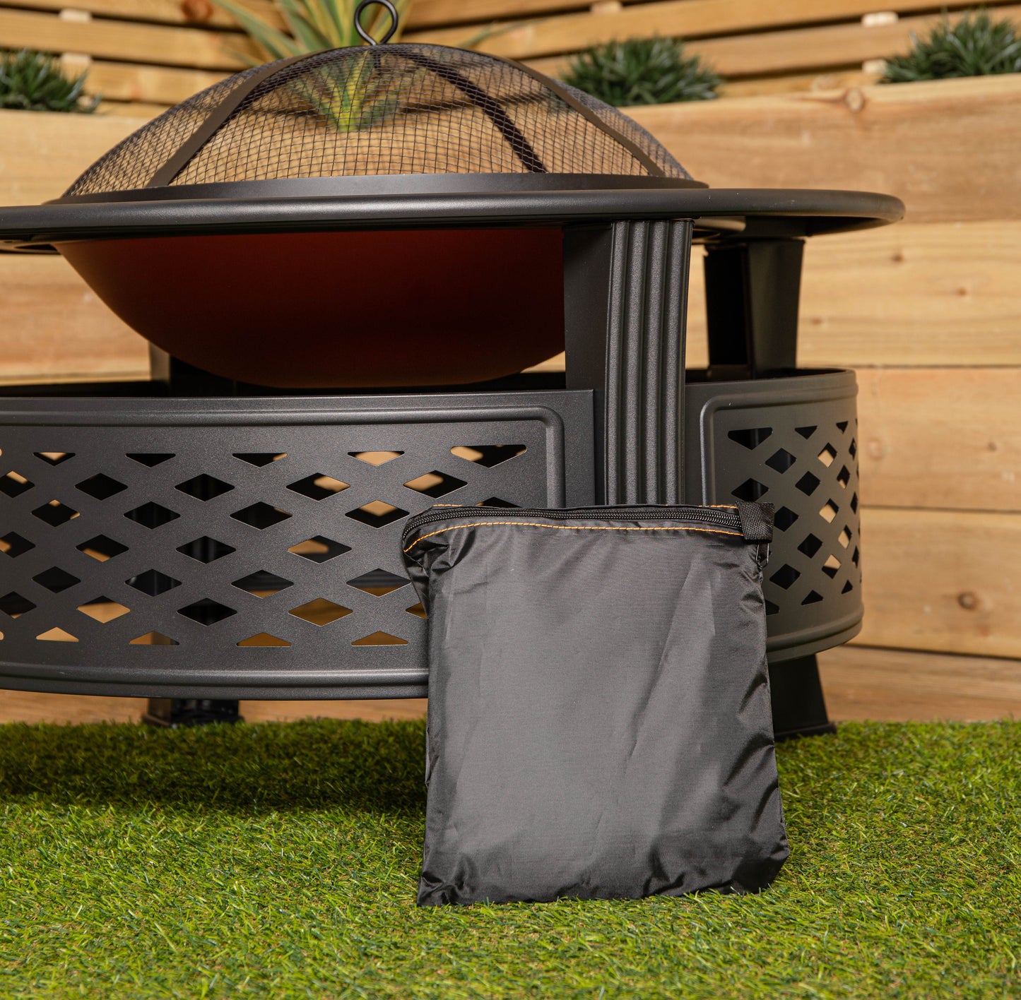 Samuel Alexander Heavy Duty Waterproof Anti UV Windproof Outdoor Protective Garden Fire Pit Cover