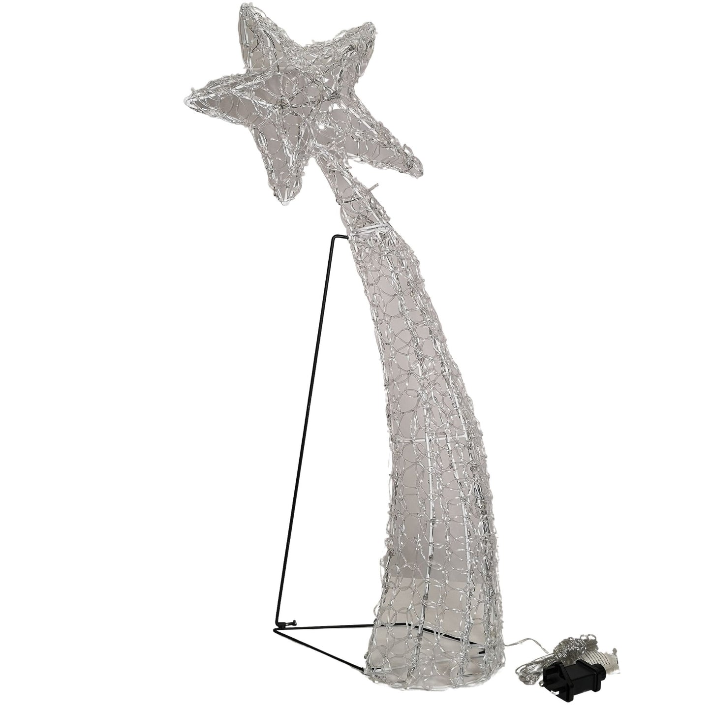 1.2m Light up Soft Acrylic 2D Shooting Christmas Star with 200 LEDs in White & Warm White