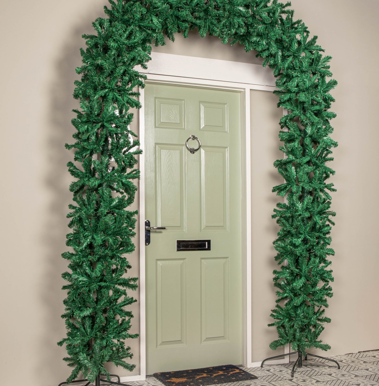 8ft (2.50m) Double Door Artificial Christmas Tree Arch in Green with 1296 Tips